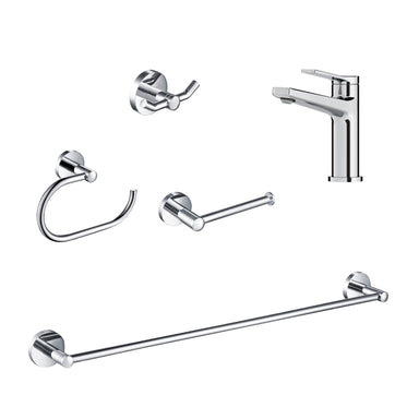 Stainless Steel Bathroom Accessories Set Chrome Wall Mount