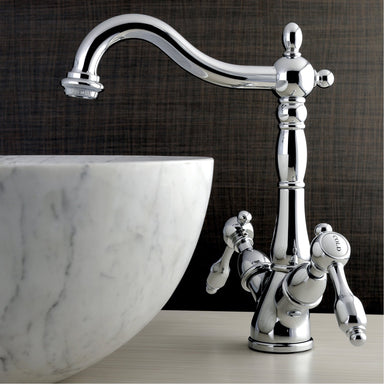 Kingston Brass Essex Wall Mount 8 Center Vessel Sink Faucet — DirectSinks