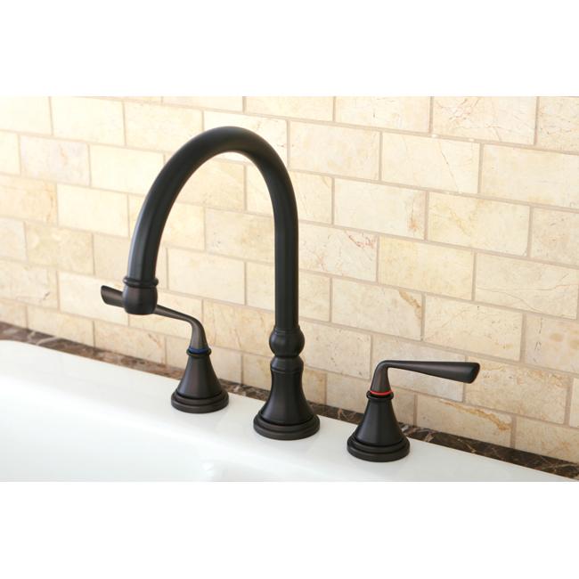 Kingston Brass Ks2795zlls Silver Sage Widespread Ada Kitchen Faucet Wi