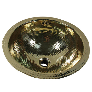 Nantucket Sinks RLB - 16.5 Hammered Brass Round Undermount