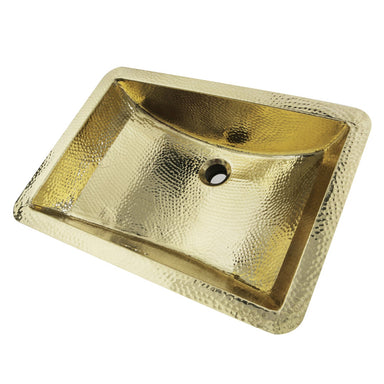 Nantucket Sinks RLB - 16.5 Hammered Brass Round Undermount Bathroom Sink  With Overflow — DirectSinks