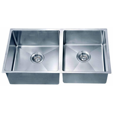 Extra Large 44 Equal Double Bowl Kitchen Sink with Small Radius Corners