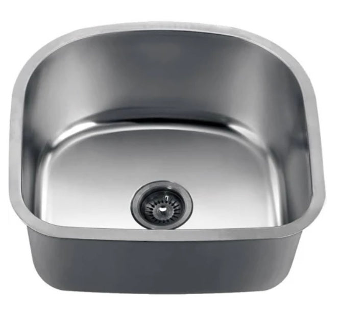 22 Undermount Single Bowl 18 Gauge Stainless Steel Kitchen Sink