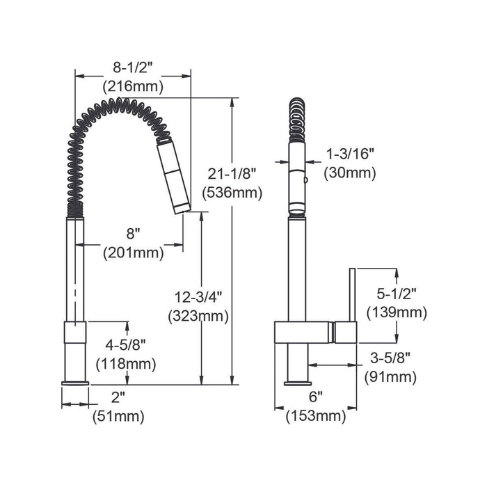 Elkay Avado Single Hole Kitchen Faucet With Semi Professional Spout An