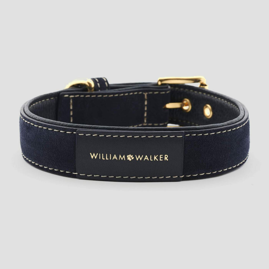 William Walker dog leash Sea Salt suede in light gray