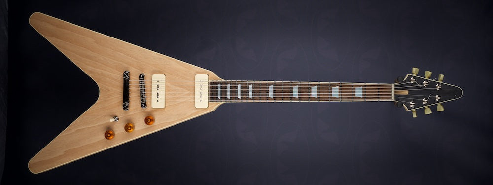 Korina flying V with P90s