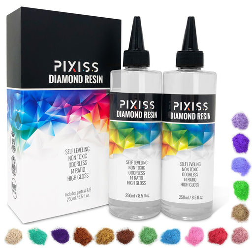 Pixiss Epoxy Resin Dye, Mica Powder, 30 Powdered Pigments Set, Soap Dye,  Hand Soap Making Supplies, Eyeshadow and Lips Makeup Dye, Slime Pigment 