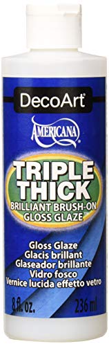 2-Pack Bundle - Decoart Triple Thick Gloss Glaze (Jar) - 8-Ounces Each
