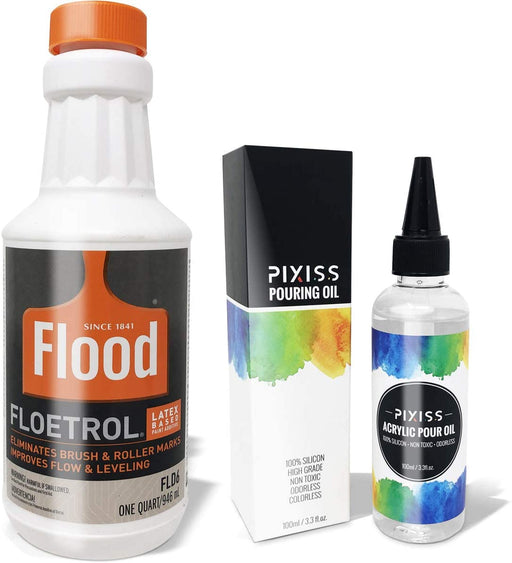 Acrylic Pouring Oil - 100% Silicone - Ideal Silicone Lubricant for Art Applications - 4 Ounces (Includes Pipette) - Made in The USA