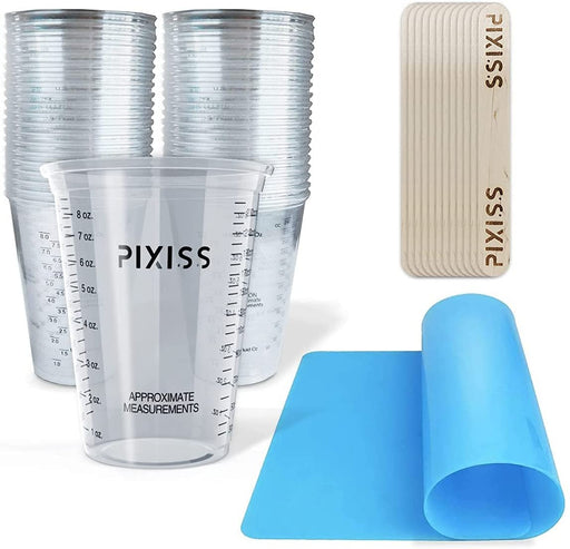 10oz Disposable Graduated Clear Plastic Cups for Mixing Paint, Stain, —  Grand River Art Supply