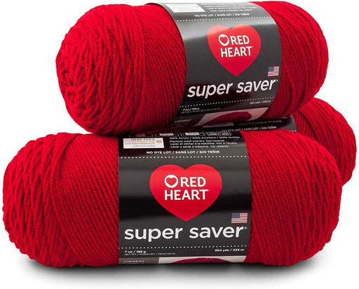 Caron Knitting Yarn Simply Soft Collection Strawberry 3-Skein Factory Pack  (Same Dyelot) H97COL-15 Bundle with 1 Artsiga Crafts Project Bag