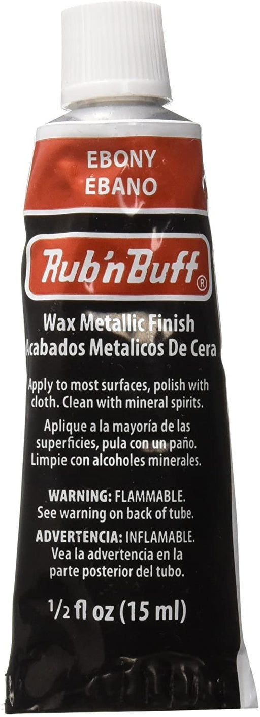 Amaco Rub 'N Buff Wax Metallic Finish, 3 Color Grey Assortment ebony,  Silver Leaf, Pewter 