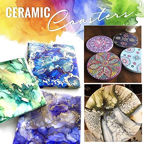 Pixiss Ceramic Round Coasters with Cork Backing; 12 coasters — Grand River  Art Supply