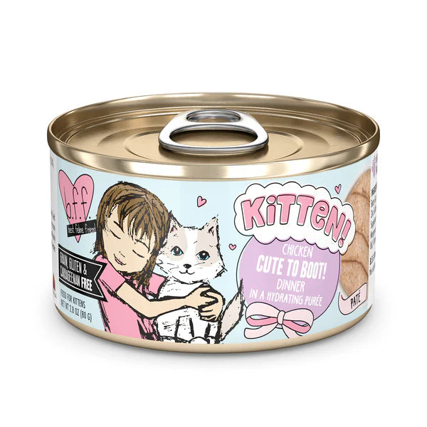 Weruva BFF Kitten! Chicken Cute To Boot! Chicken Dinner in a Hydrating Purée Cat Food