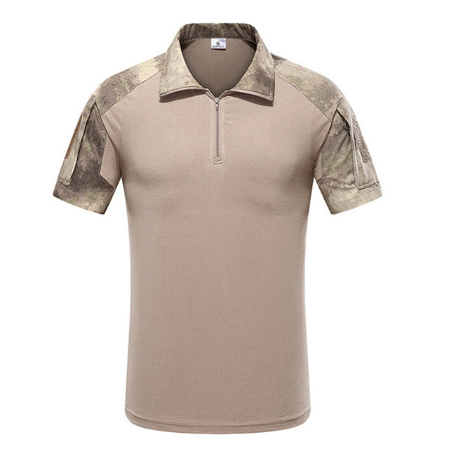 MEGE Tactical Camouflage Men Army Combat POLO Shirt, Rapid Assault ACU ...