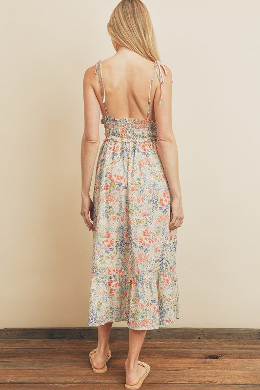 Jillian Floral Midi Dress