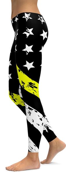 Thin Yellow Line All-Over Print Plus Size Leggings - Towlivesmatter