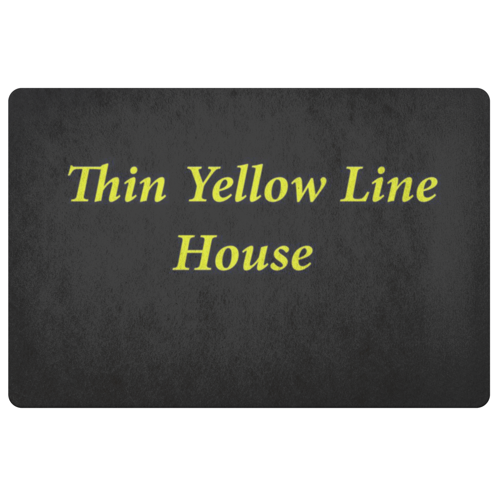 Thin Yellow Line Heart Doormat - Towlivesmatter