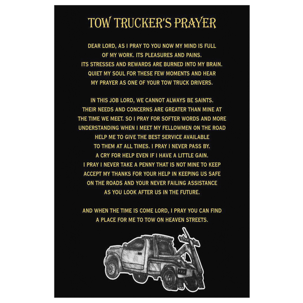 Tow Trucker's Prayer Canvas - Towlivesmatter