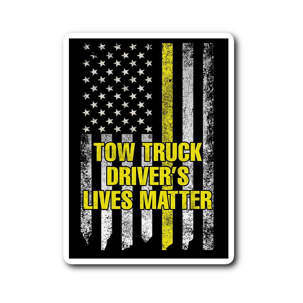 Tow Truck Driver's Lives Matter Sticker Towlivesmatter