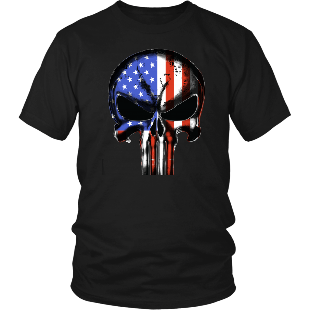 USA FLAG PUNISHER T-SHIRT - Towlivesmatter