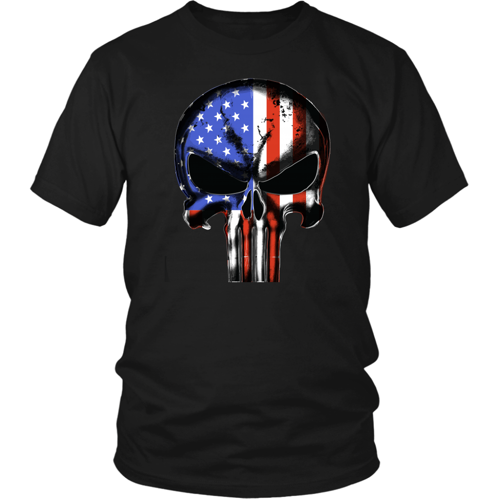 USA Flag Punisher T-shirt © - Towlivesmatter