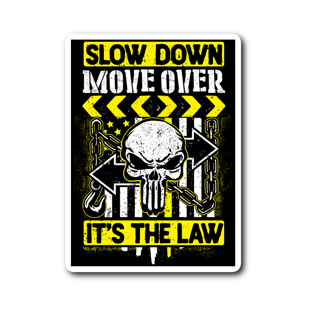 slow down move over flag