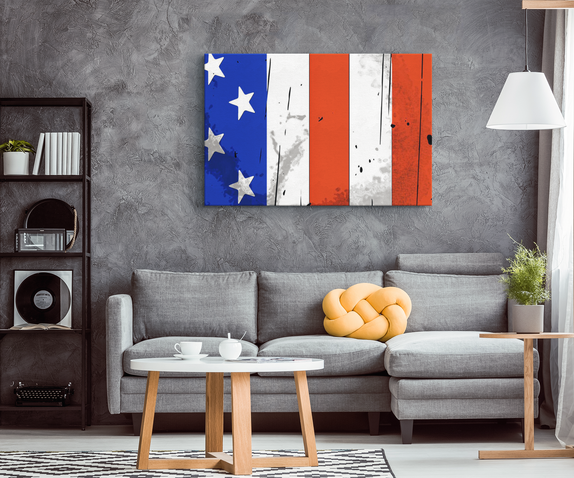American Flag Canvas Wall Art Towlivesmatter