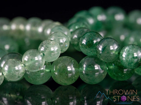 Green Aventurine Round Beaded Crystal Bracelet