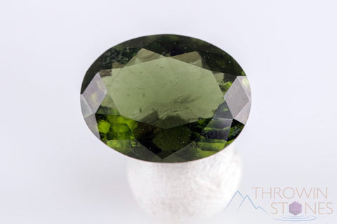 moldavite faceted gem