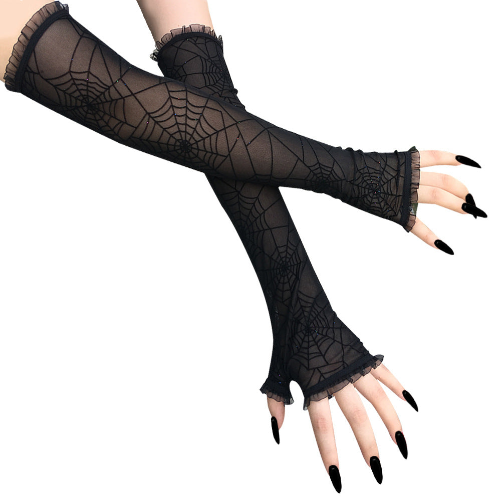 Gothic Super Cute Spiderweb Tights