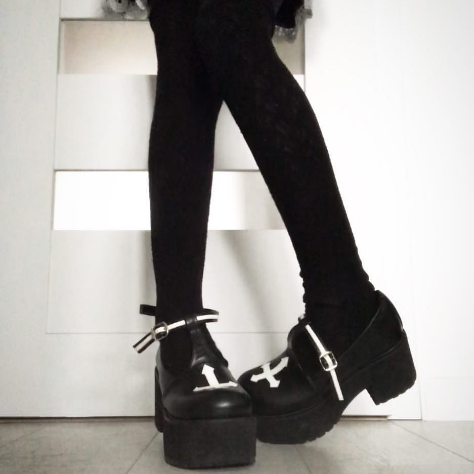 black platform shoes goth