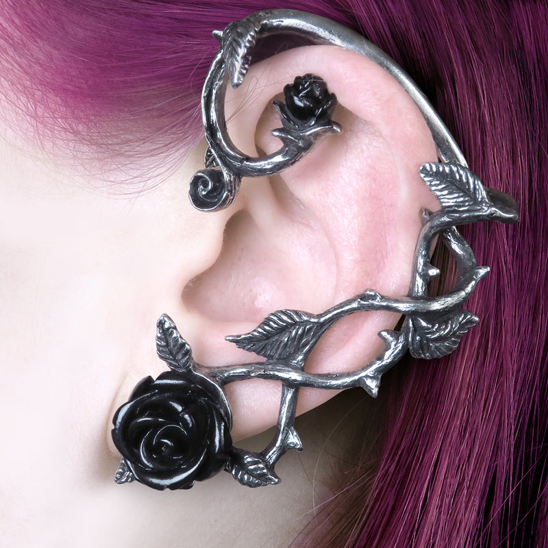 Black Rose Stud Earrings | Goth Mall