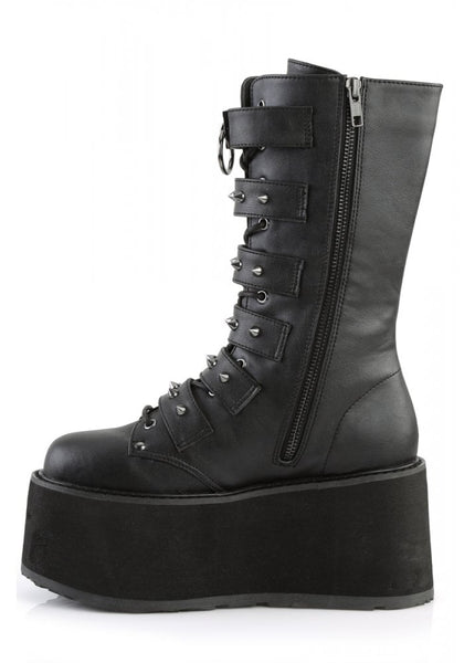 Demonia Damned 225 Boots - Black Vegan Leather – Goth Mall