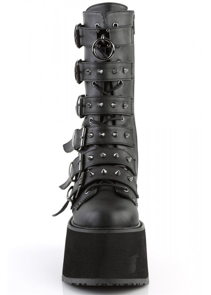 Demonia Damned 225 Boots Black Vegan Leather Goth Mall 