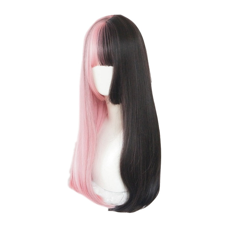 Pink and Black Cosplay Wig - Goth Mall