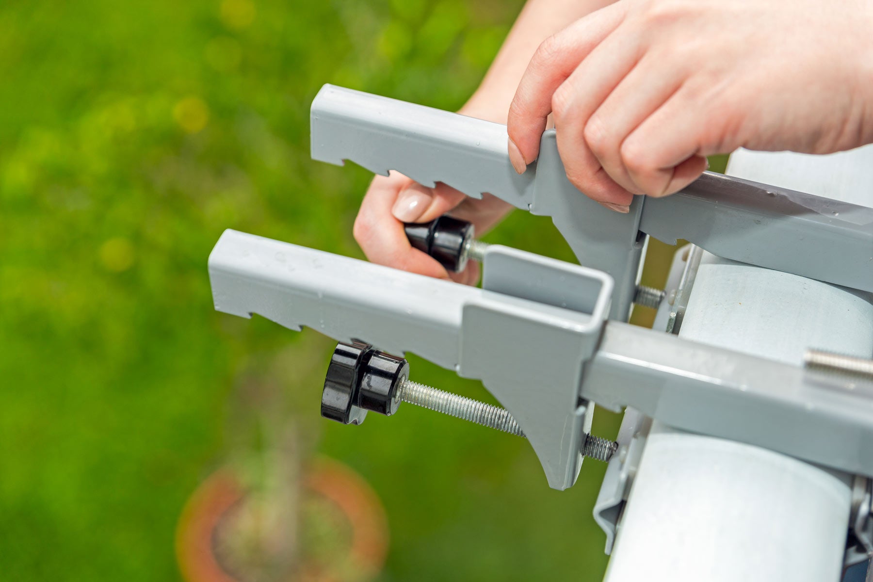 Clamps for railings for our privacy screen