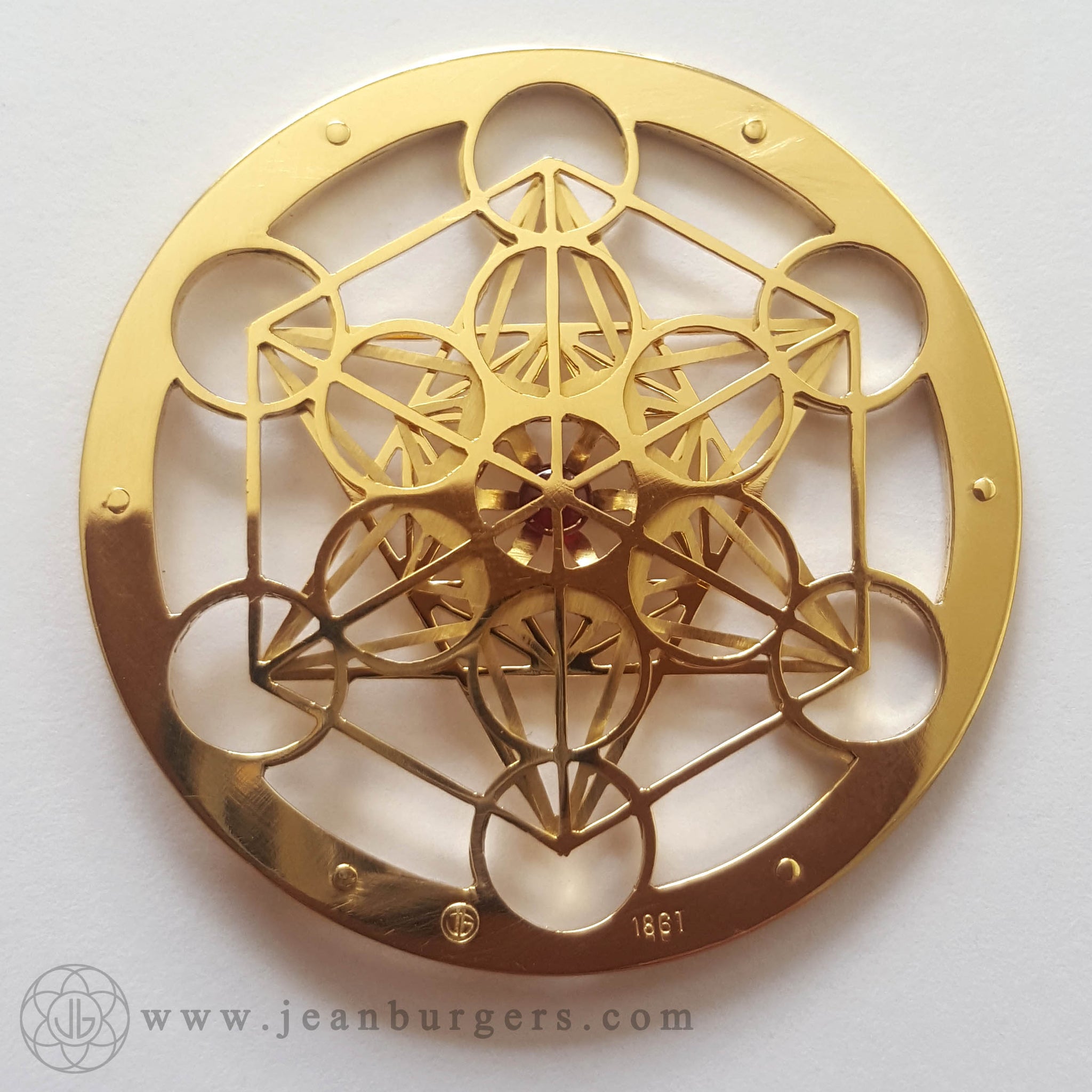 Gold Metatron's Cube Pendant - large – Jean Burgers Jewellery