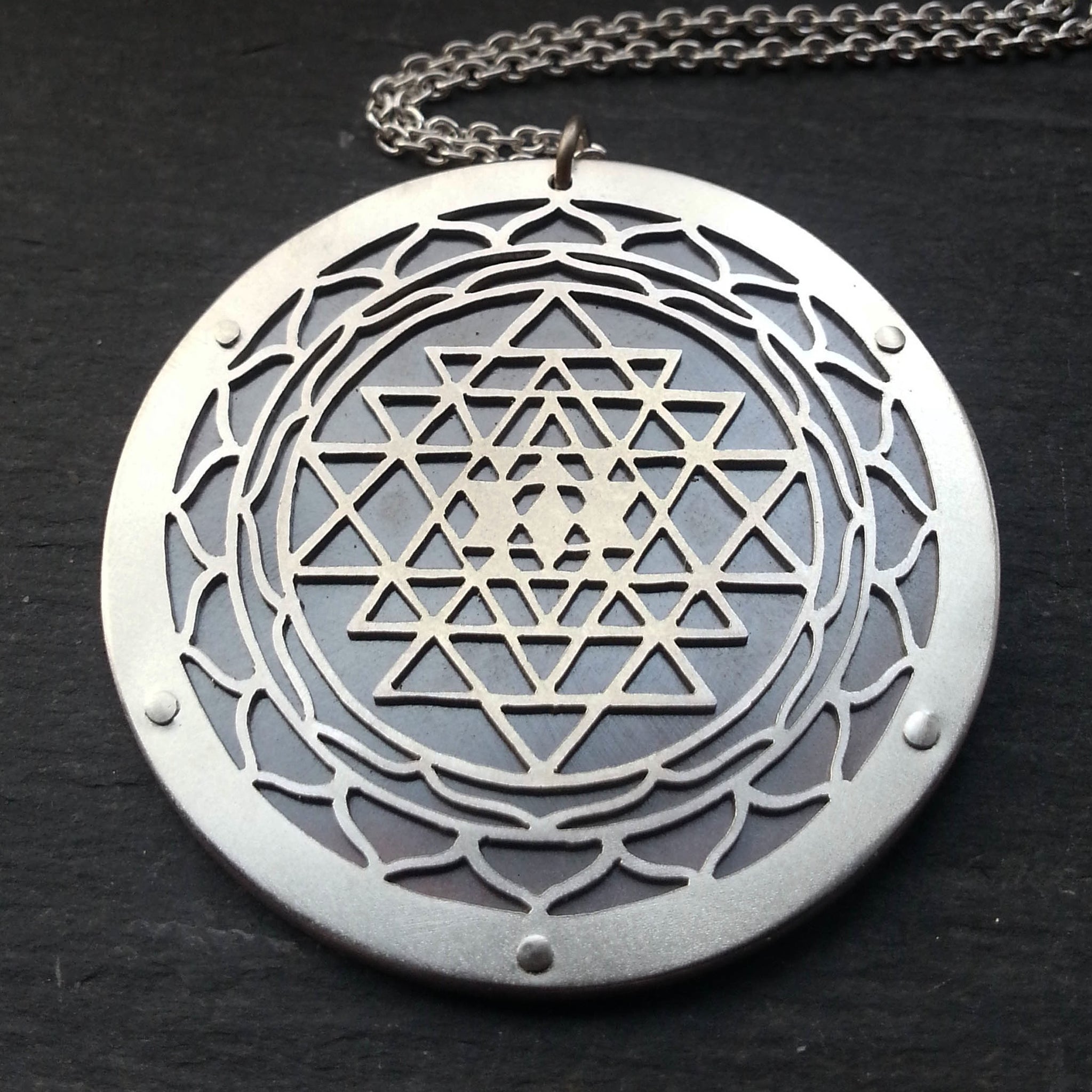 Sri Yantra Flower of Life Pendant – Jean Burgers Jewellery