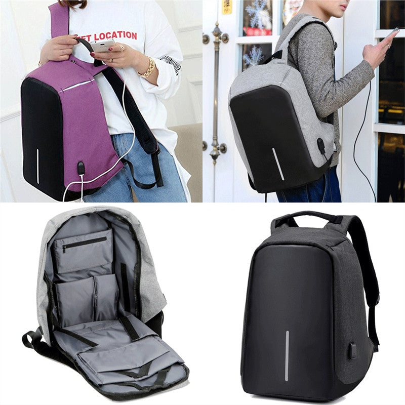 anti theft backpack purple