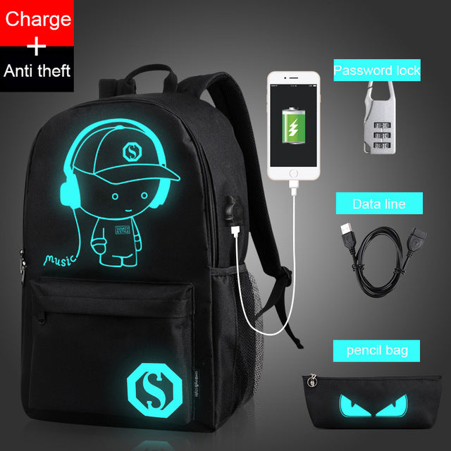 theft proof backpack with usb charger