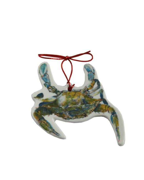 Beautiful Swimmer Blue Crab Ornament
