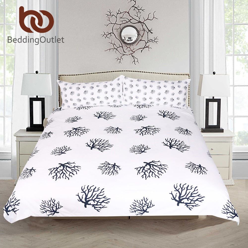 Dropshipful Coral Bedding Set Animal Printed Duvet Cover With