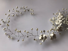 Wedding Pearl White Flower Girl Lady Prom Party Hair Headband comb pin accessory