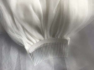 Women Ivory creamy white Bride Wedding layers Wedding Hair head Veil WITH COMB