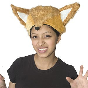 furry fox hat with ears