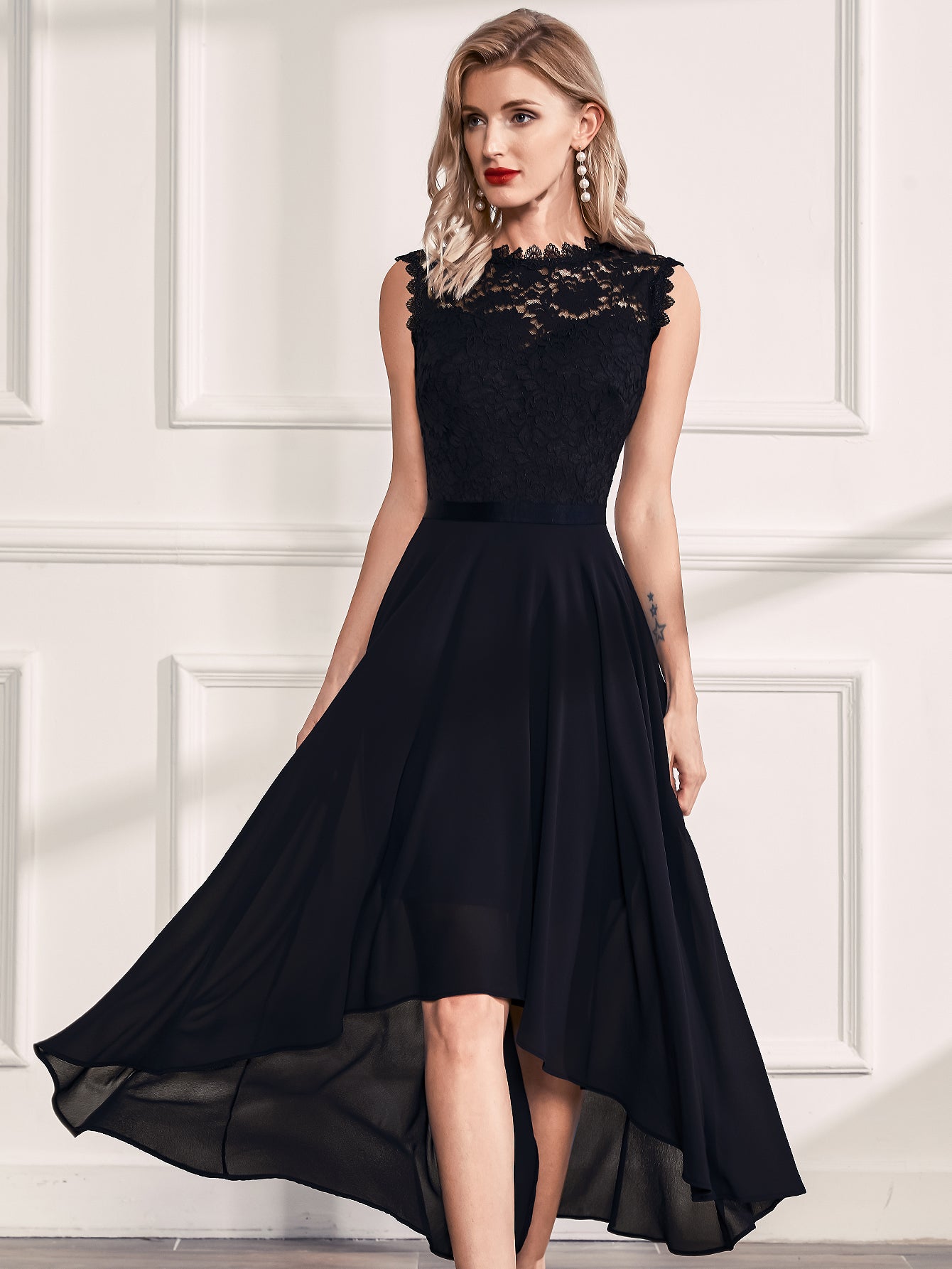 Miusol Formal Retro Lace Style Bridesmaid Maxi Dress