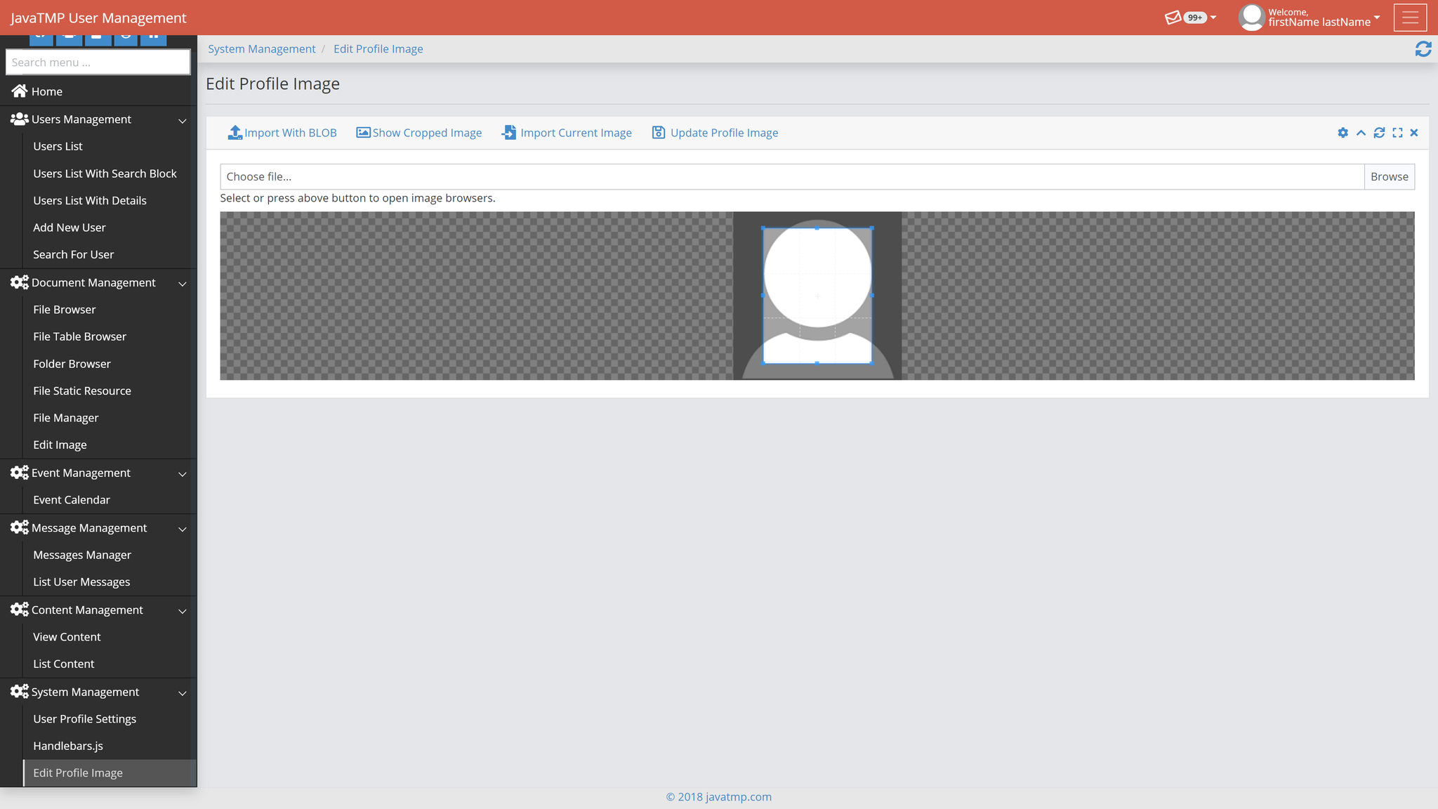 JavaTMP Bootstrap Admin And Dashboard Template