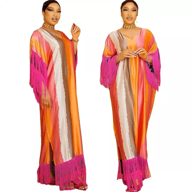 Caftan Maxi Dresses Silk Summer Beach Bohemian Kaftans Long Dress
