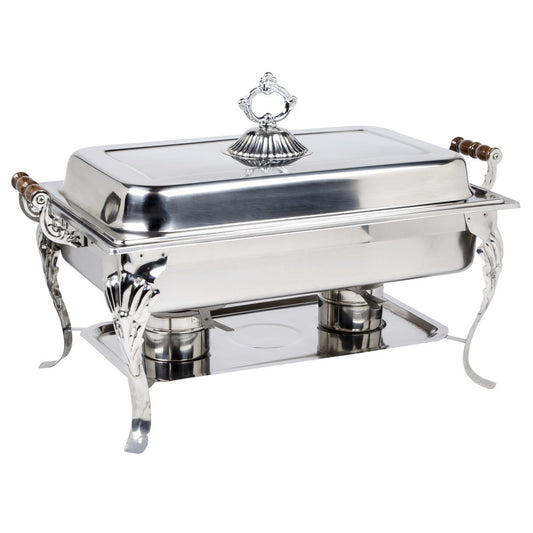 Food warmer- Silver with gold handles